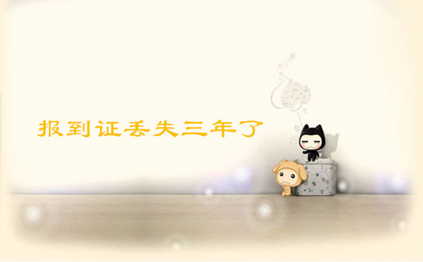 报到证丢失三年了