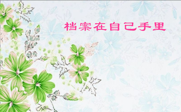 档案在自己手里