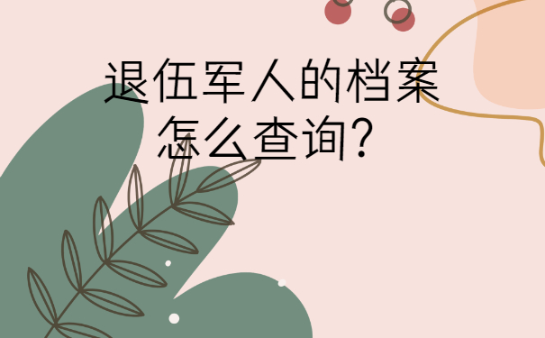 退伍军人档案