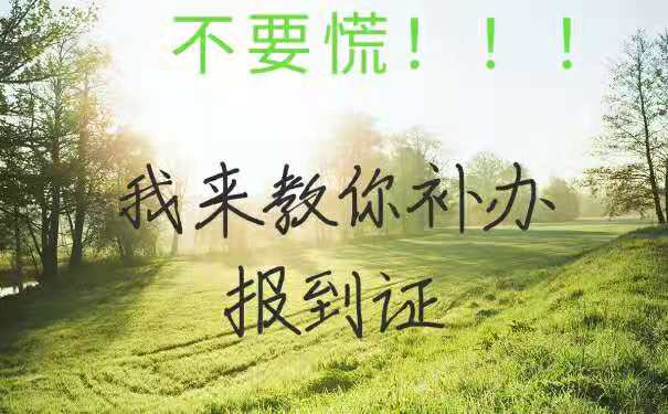 不要慌！我来教你补办报到证