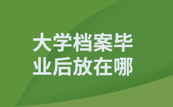 大学档案毕业后放在哪
