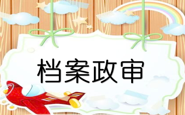 档案政审
