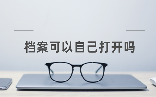 档案可以自己打开吗