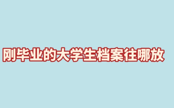 刚毕业的大学生档案往哪放