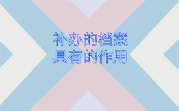 补办的档案可以通过公务员政审吗