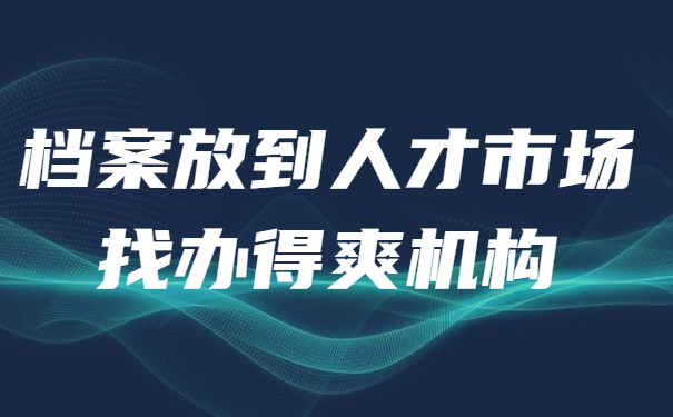 档案放人才市场