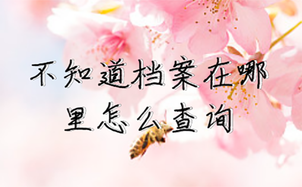 不知道档案在哪里怎么办？
