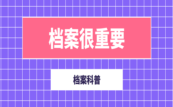 档案很重要