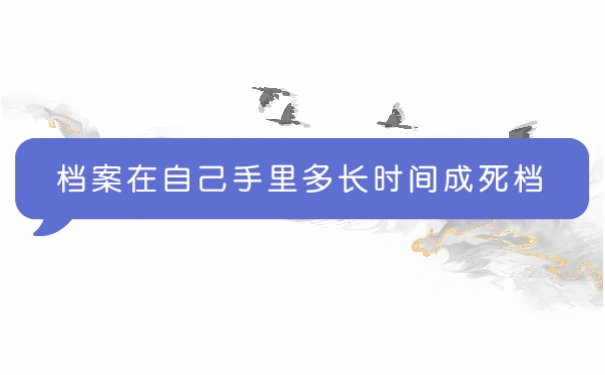 档案在自己手里多长时间成死档