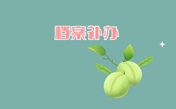 档案的补办