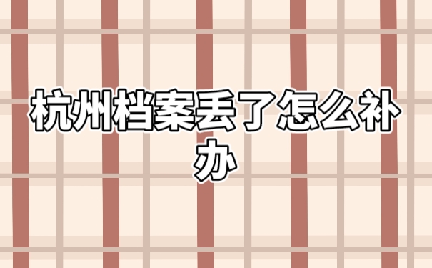 档案丢了