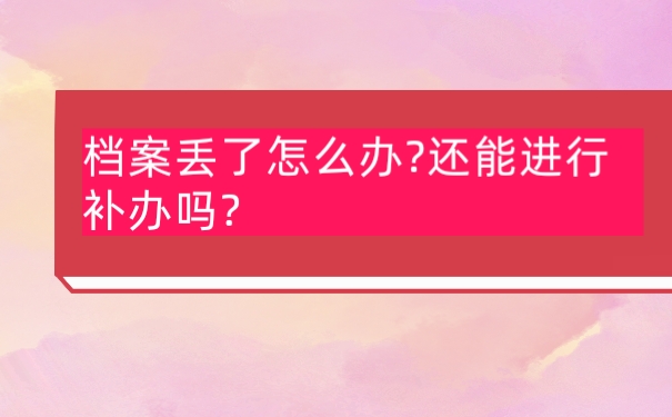 档案丢了