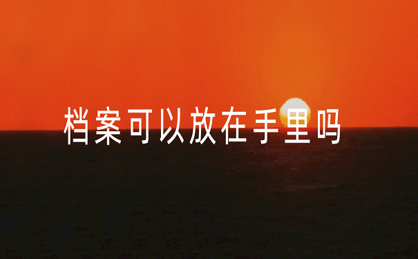 档案可以放在手里吗