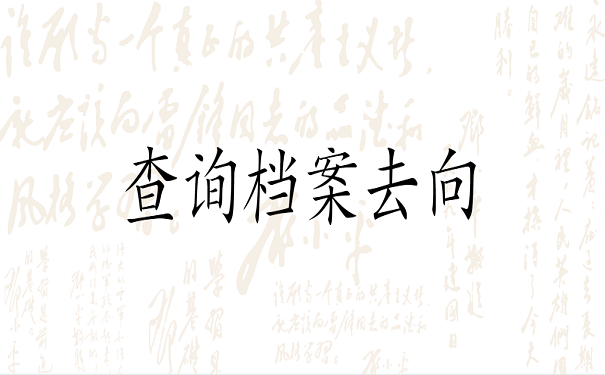 查询档案去向