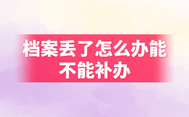 档案丢了