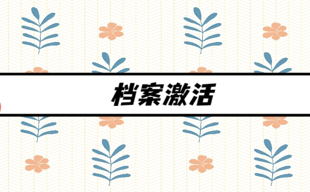 档案激活