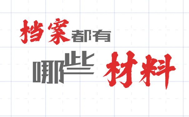 档案有哪些材料