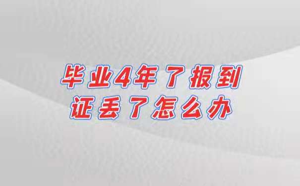 毕业4年了报到证丢了怎么办