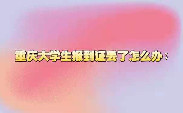 重庆大学生报道证丢了怎么办