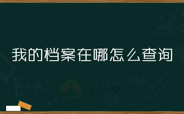 我的档案怎么查询