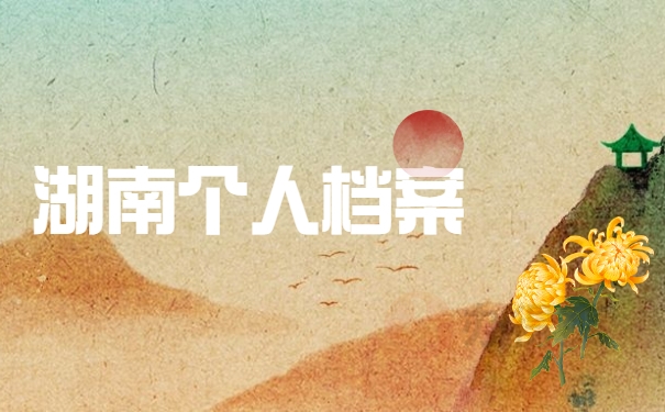 湖南个人档案