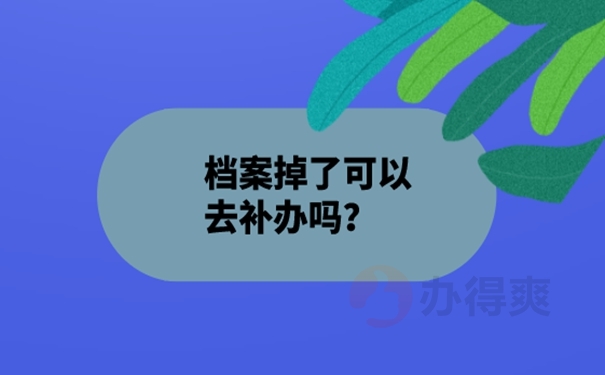 档案意外被弄丢了怎么办？