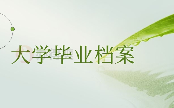 大学毕业档案