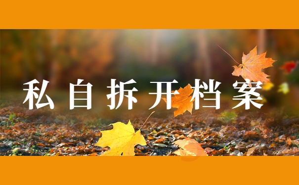 私自拆开档案