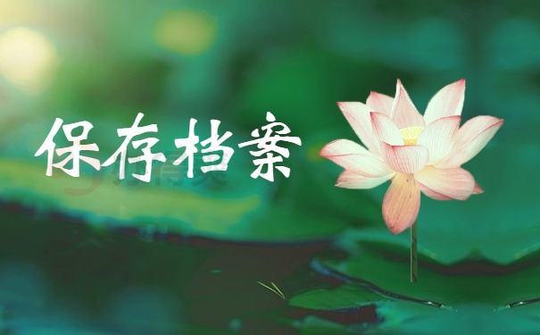 保存档案