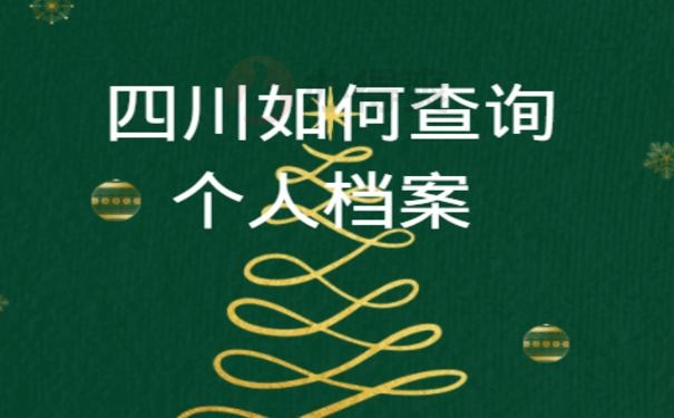 四川如何查询个人档案