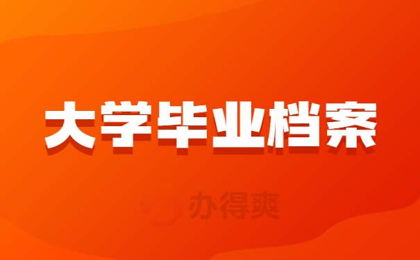 大学毕业档案