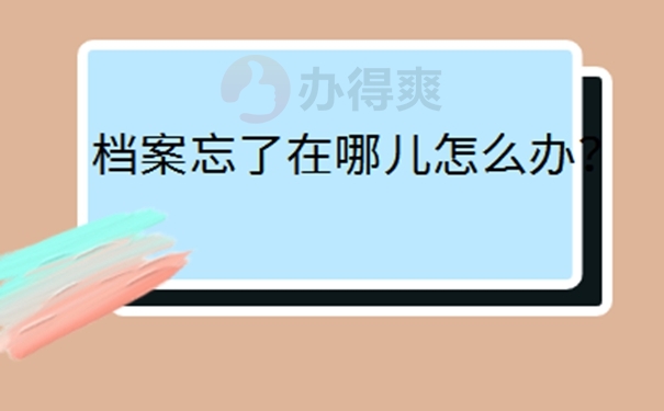 档案所在地查询的方法