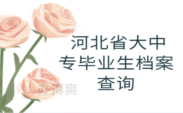 河北省大中中专毕业生档案查询