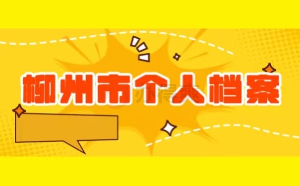 柳州市个人档案