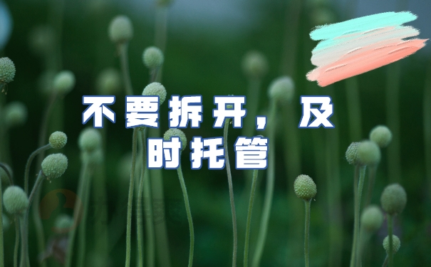 不要拆开，及时托管