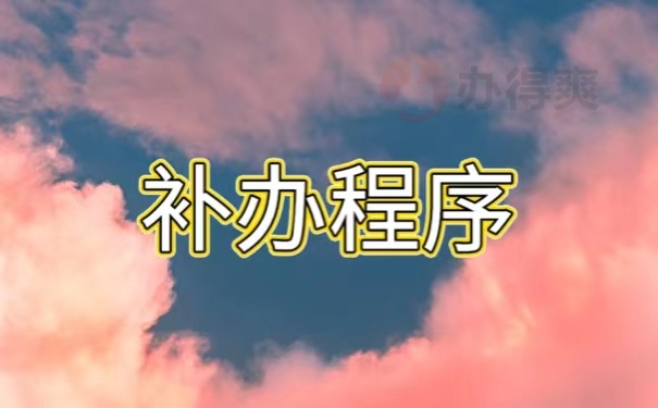 补办程序