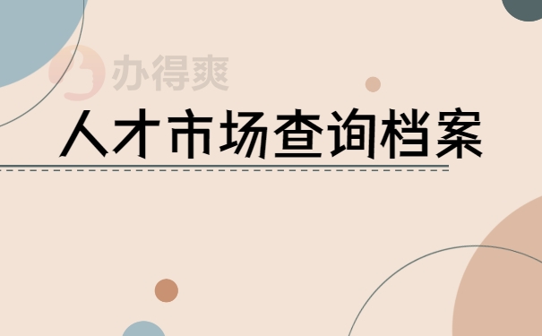 人才市场查询档案