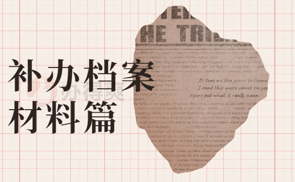 补办档案材料篇