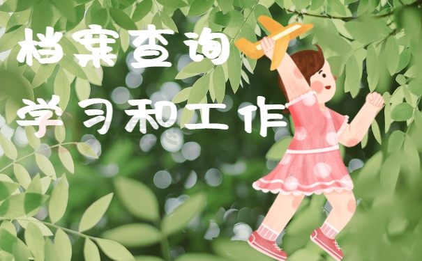 档案查询学习和工作