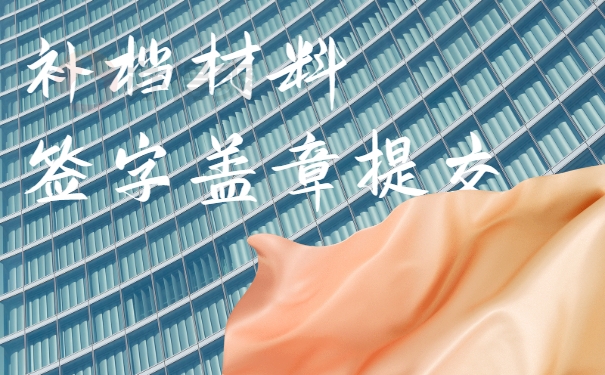 补档材料签字盖章提交