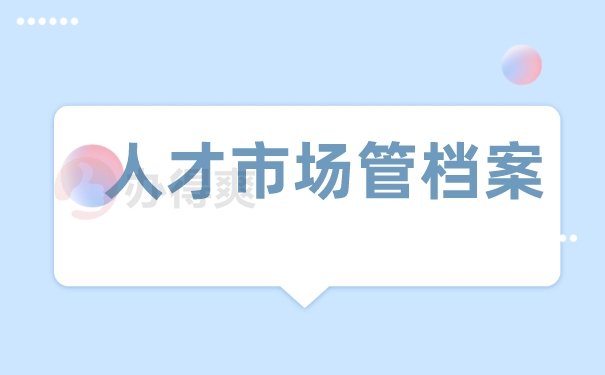 人才市场管档案