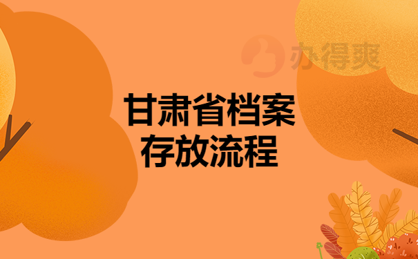 甘肃省当纳存放流程