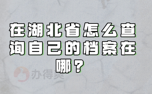 在湖北省怎么查询自己的档案在哪？