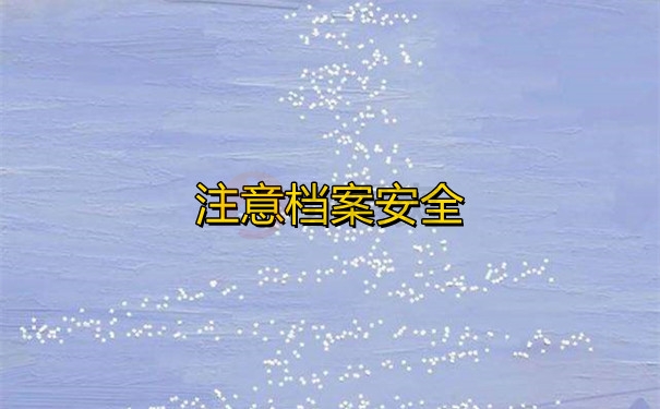 注意档案安全