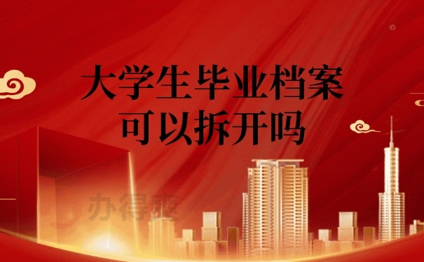 （大学生毕业档案可以拆开吗）