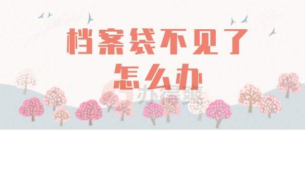 (档案袋不见了怎么办)