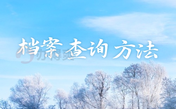 档案查询方法