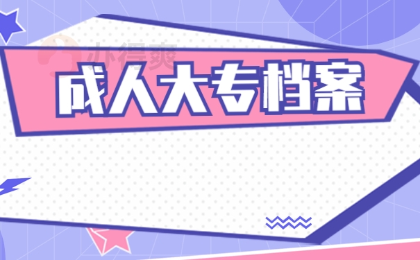 成人大专档案