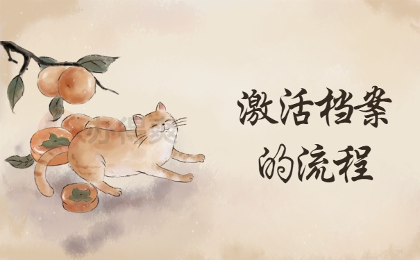 激活档案的流程