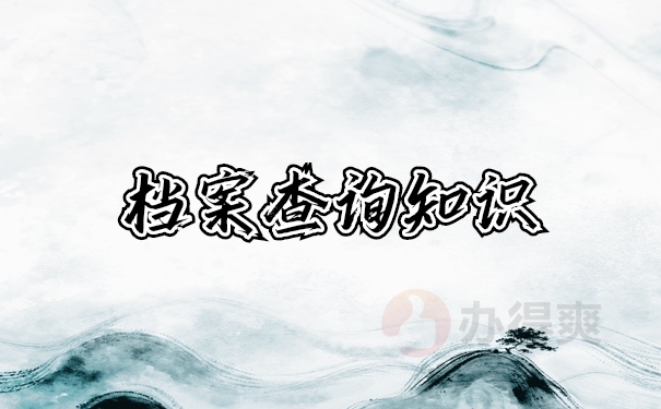 档案查询